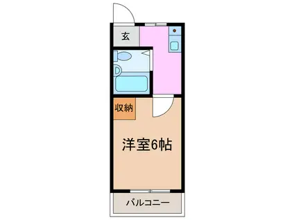 エスペランサ 平井(ワンルーム/2階)の間取り写真