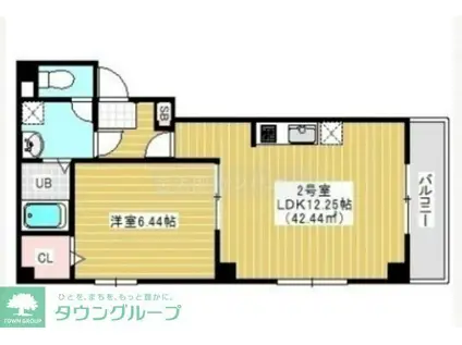 プレシア千葉中央(1LDK/3階)の間取り写真