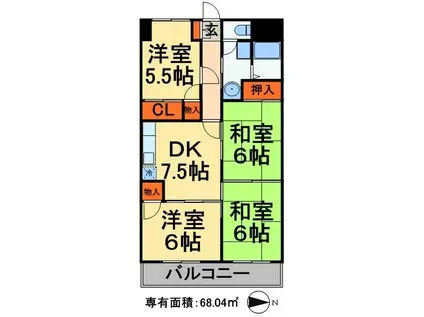 INSURANCE BLDG XVI(4DK/3階)の間取り写真