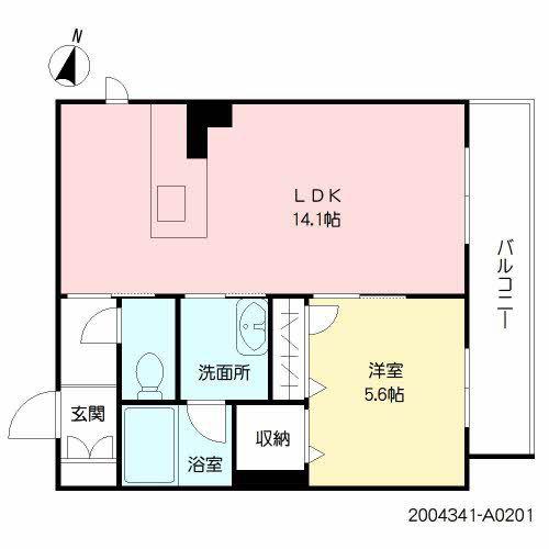 シャーメゾン堀川(1LDK/2階)の間取り写真