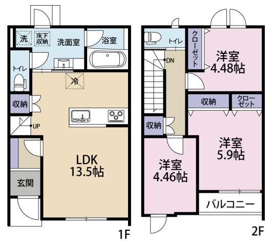グラン・エスポワール(3LDK/1階)の間取り写真