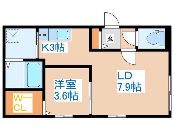 BELLISSIMO MIYANOSAWA(1LDK/4階)の間取り写真