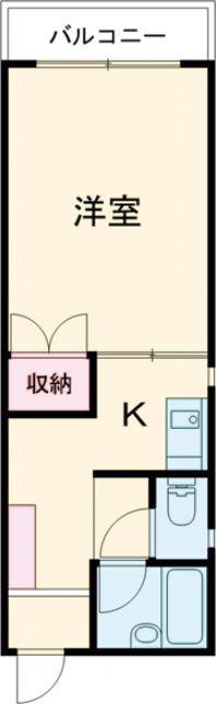 サンヒルズ荘島(1K/4階)の間取り写真