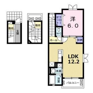 A&KハイツII(1LDK/3階)の間取り写真
