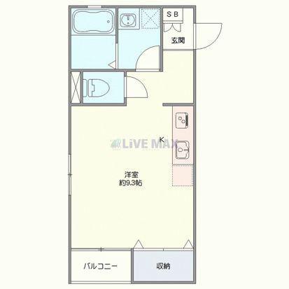 パレス・アーバンクエスト(ワンルーム/2階)の間取り写真