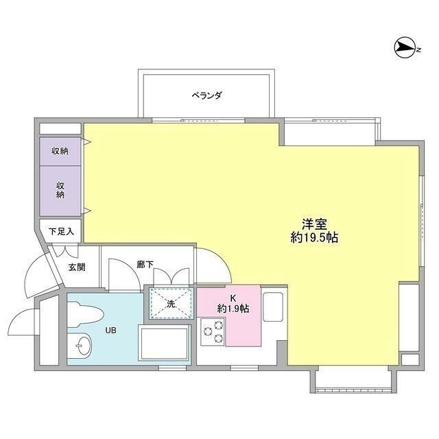 ホメスト池尻(ワンルーム/4階)の間取り写真