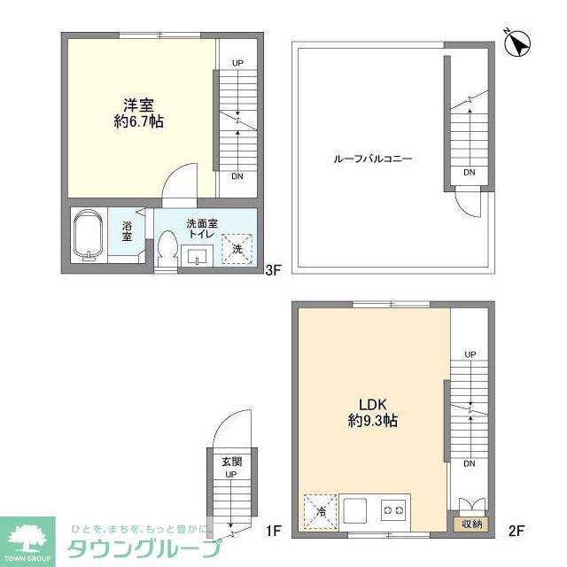 ランドパレス 武蔵小山(1LDK/2階)の間取り写真