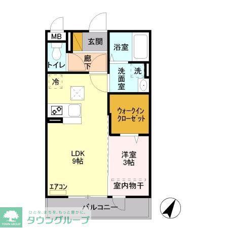 プルミエ(1LDK/1階)の間取り写真
