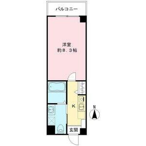 HRフロントリーガル平野(1K/4階)の間取り写真