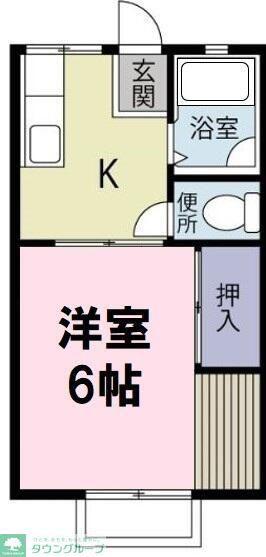 グリーンパーク希望ヶ丘(1K/2階)の間取り写真