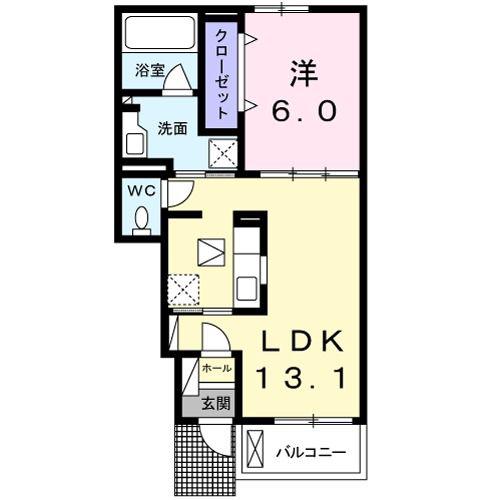 さくらガーデン(1LDK/1階)の間取り写真