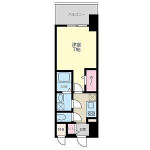 QUINTET NAMBA(1K/14階)の間取り写真
