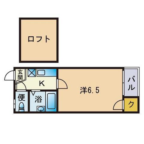 ヴェルデMII(1K/2階)の間取り写真