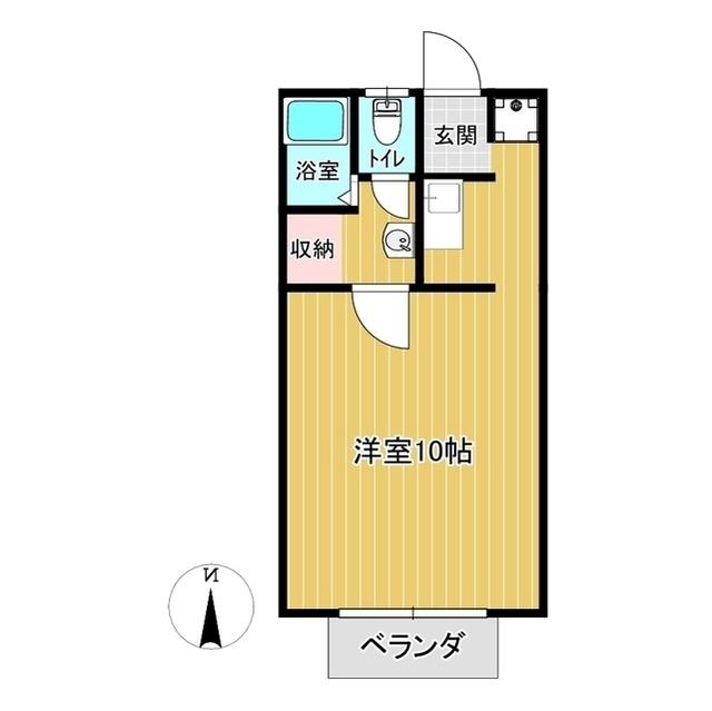 トレンディポケット(1K/2階)の間取り写真