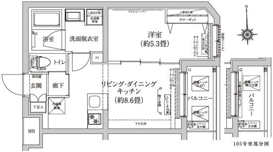 アイル グランデ赤羽(1LDK/1階)の間取り写真
