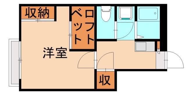 レオパレス松崎I(1K/1階)の間取り写真