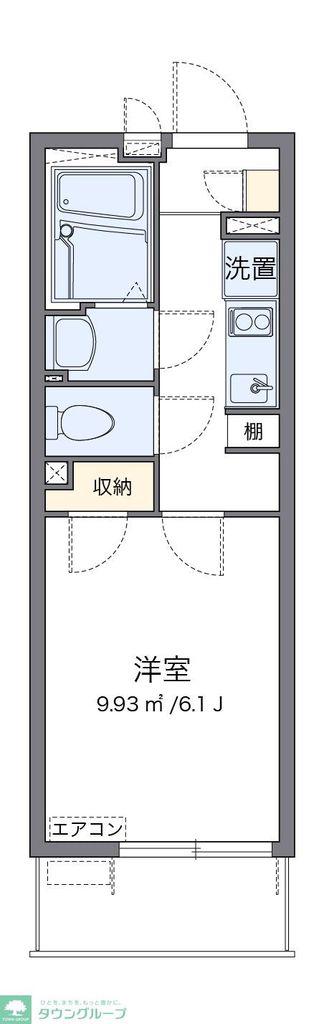 クレイノ栞(1K/1階)の間取り写真