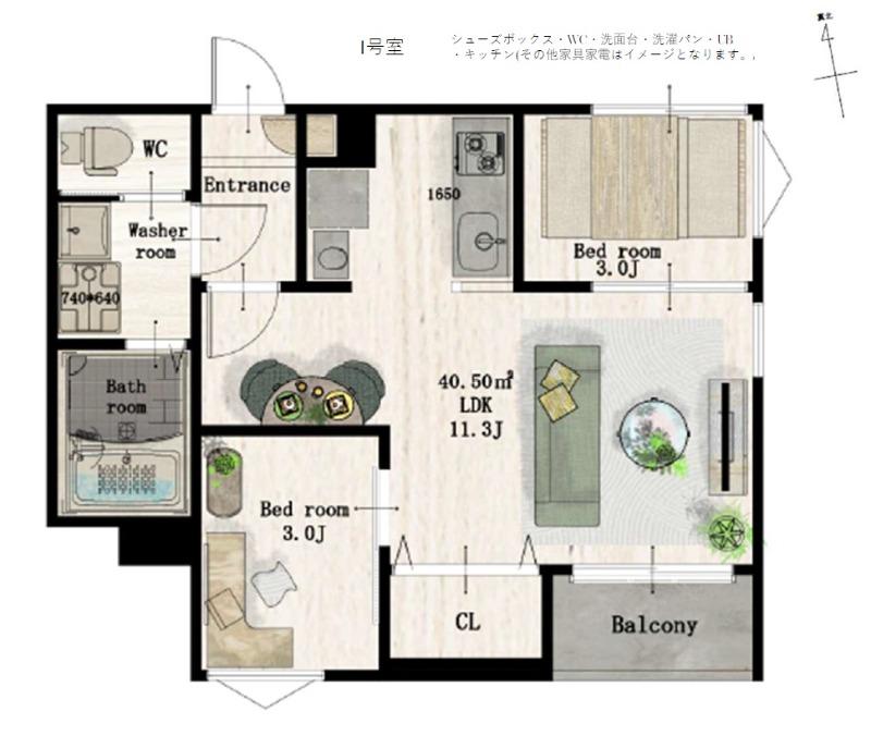 REGALEST福沢町(2LDK/3階)の間取り写真