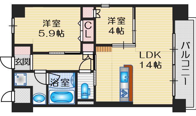 AI RITORNO(2LDK/1階)の間取り写真