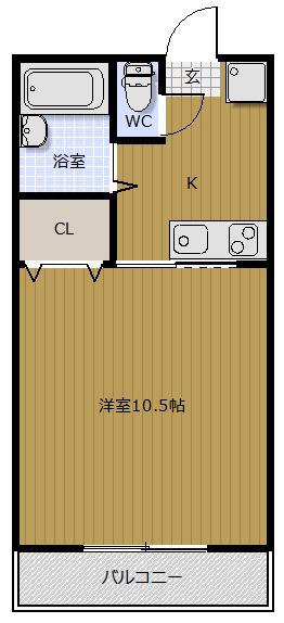 ドリーム館(1K/4階)の間取り写真