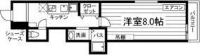 メゾンソレイユ(1K/2階)の間取り写真