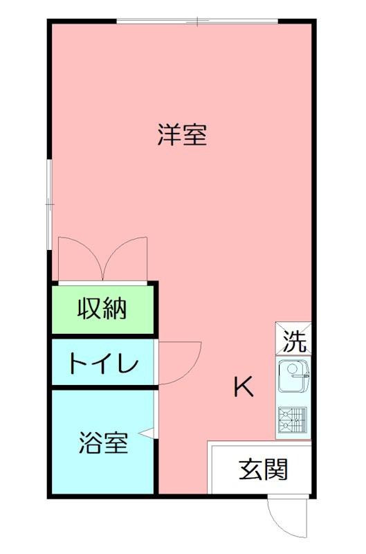プチハイツ(1K/2階)の間取り写真