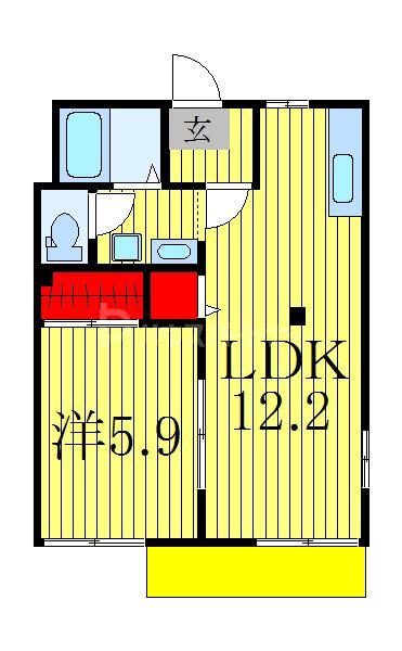 コーポ鈴(1LDK/1階)の間取り写真