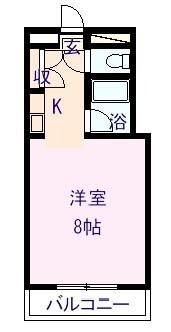 バルールSAE5(1K/3階)の間取り写真
