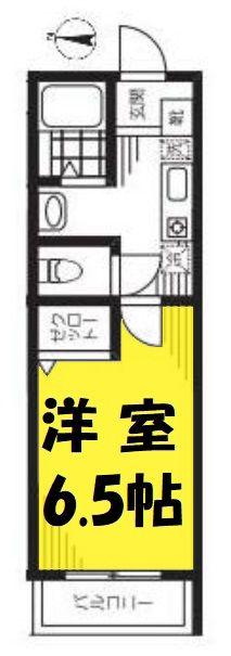 GRANHILLS OOBUKURO(1K/2階)の間取り写真