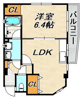 千歳苑II(1LDK/2階)の間取り写真