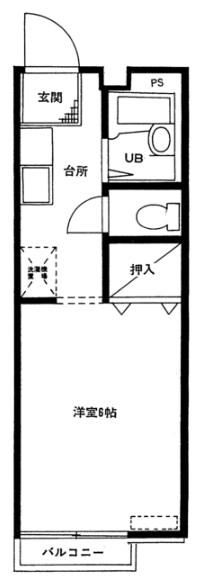 プリメーラ立花(1K/2階)の間取り写真