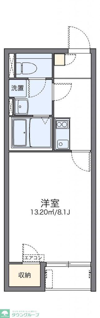 レオネクスト集(1K/1階)の間取り写真