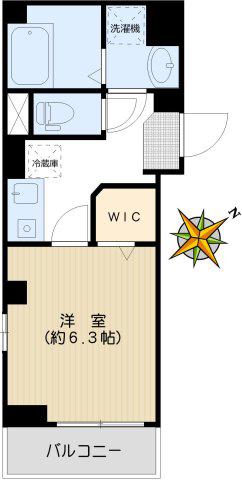 SOPHIA同心町(1K/2階)の間取り写真