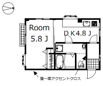 ΑNEXT倉賀野第1(1DK/3階)の間取り写真