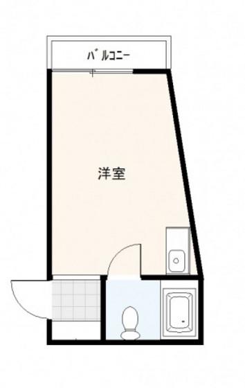 三篠ビル(ワンルーム/1階)の間取り写真