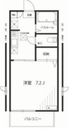 アクシーズ東大宮(1K/1階)の間取り写真