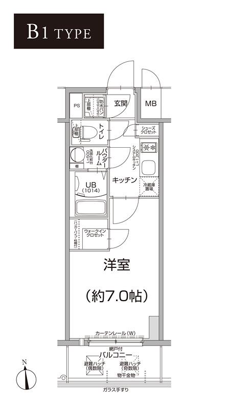 エスリード難波 THE FIRST(1K/13階)の間取り写真