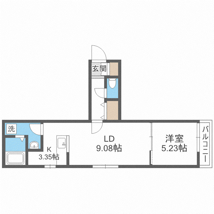 MAURICE(1LDK/3階)の間取り写真