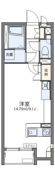レオネクスト中庄南(ワンルーム/2階)の間取り写真