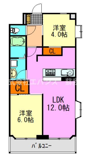 第5センチュリーハイム(2LDK/1階)の間取り写真