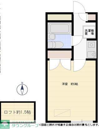 ウィルクエスト赤塚(ワンルーム/2階)の間取り写真