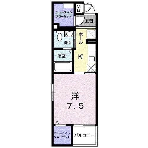 グレイスKIKKAWA(1K/3階)の間取り写真