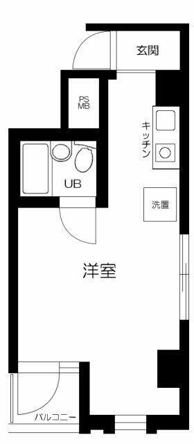 トーコー水道橋マンション(ワンルーム/4階)の間取り写真