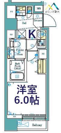 SHOKEN RESIDENCE横浜天王町III(1K/1階)の間取り写真