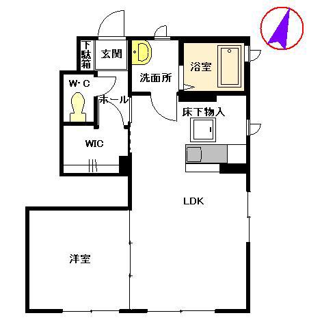 TMニュータウン A棟(2LDK/1階)の間取り写真