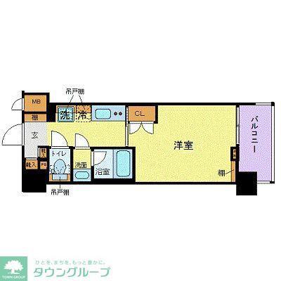 ZOOM品川南(1K/10階)の間取り写真