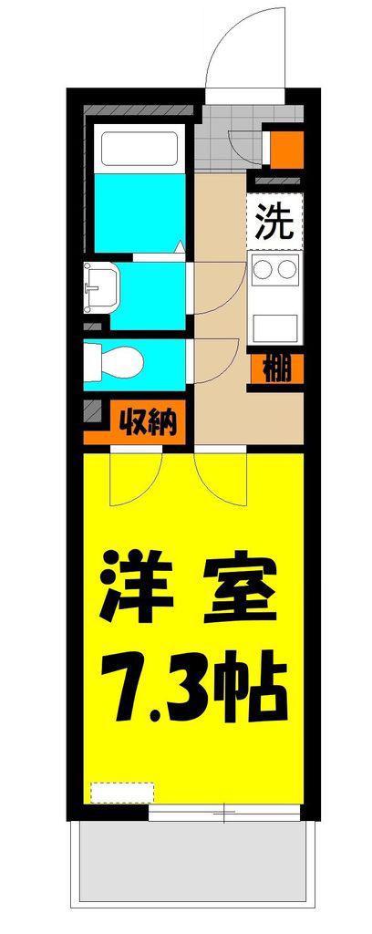 ＪＲ宇都宮線 久喜駅 徒歩5分 3階建 築7年(1K/1階)の間取り写真