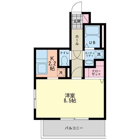 ソフィアイン三鷹(1K/3階)の間取り写真
