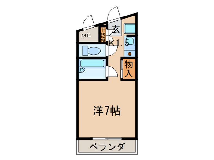 ネオハイツ望が丘(1K/1階)の間取り写真