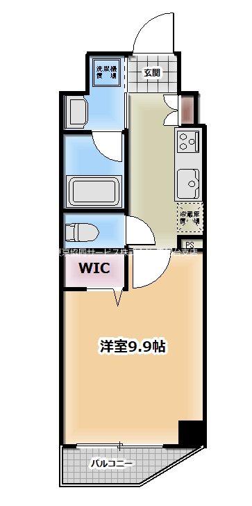 グラヴァンス平和台(1K/4階)の間取り写真